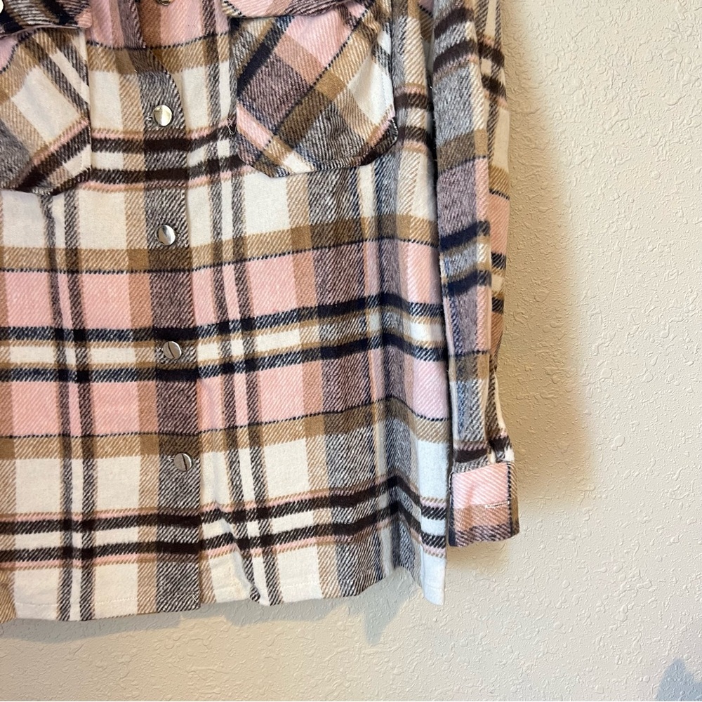 Pink Plaid Shacket - Picture 7 of 9